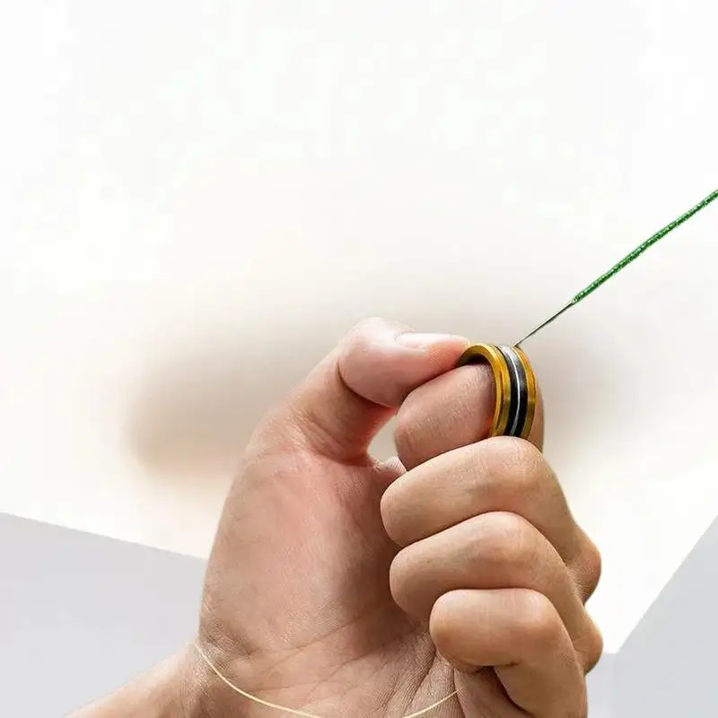 New 1/2Pcs Fishing Puller Anti-Slip Rubber Ring Portable Line Pull Loop Aluminum Alloy Fishing Tackle Tool Fishing Equipment view 3