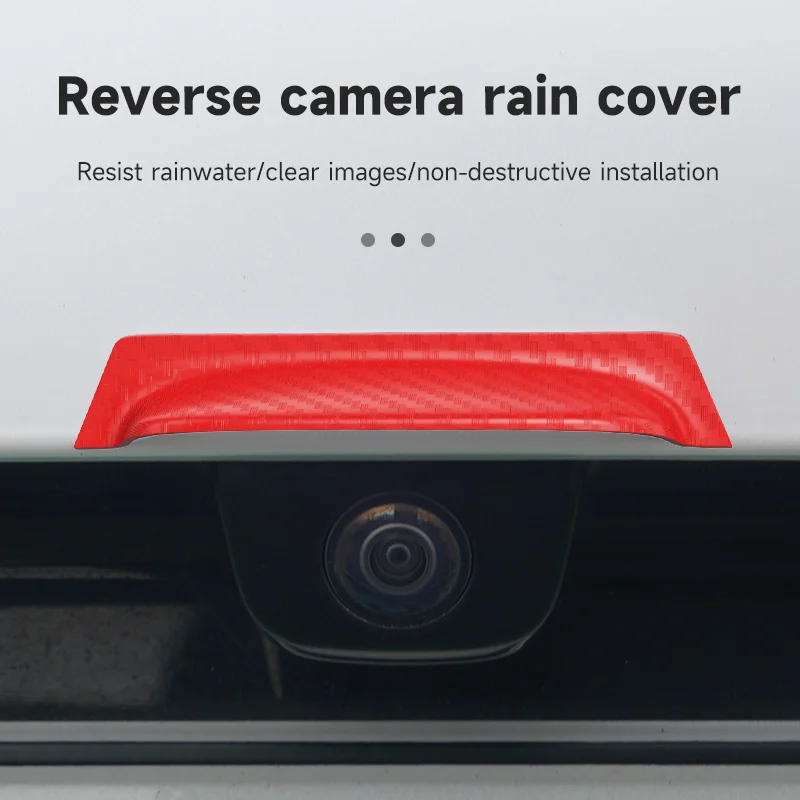 قطعتان من واقيات المطر لكاميرا الرؤية الخلفية للسيارة - غطاء حماية بلاستيكي سميك واسع الحواف، سطح غير لامع بتصميم مثلث #3