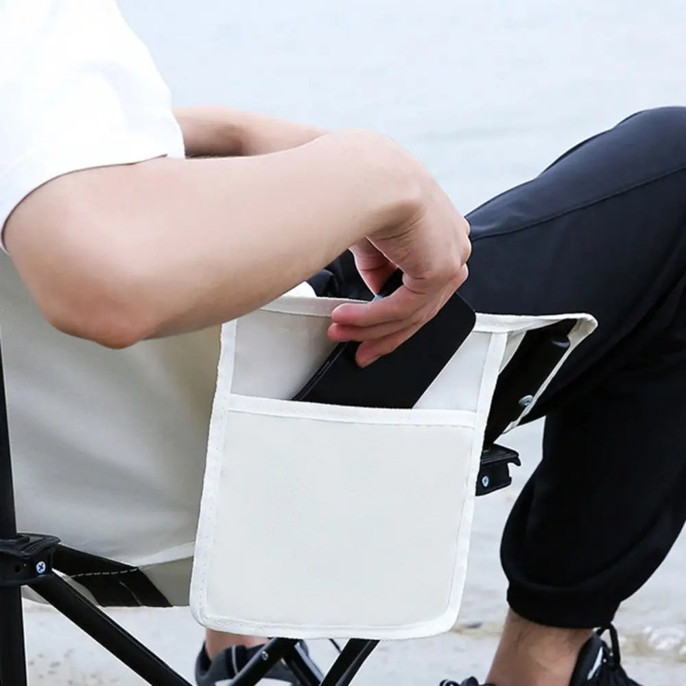 

Oxford Camping Folding Chair Moisture Proof with Storage Bag Travel Beach Chairs Multifunctional Waterproof Moon Leisure Chair