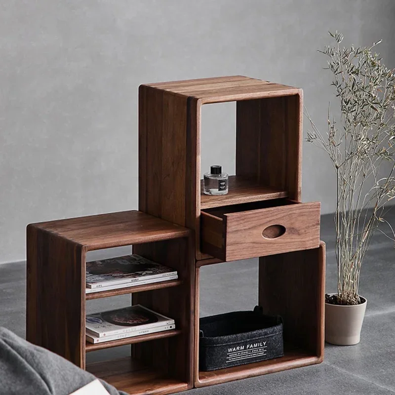 Wooden Design Bookshelf Organizer Unique Magazine Cube Storage Bedroom Office Estanteria Libros Mid Century Modern Furniture