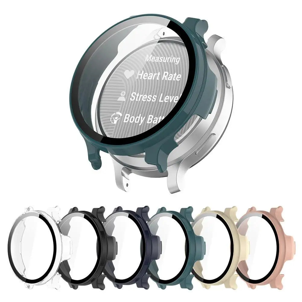 Tempered Glass Case For Garmin Lily 2 Active Smart Watch Screen Protector Full Cover Protective Bumper For Lily2 Shell