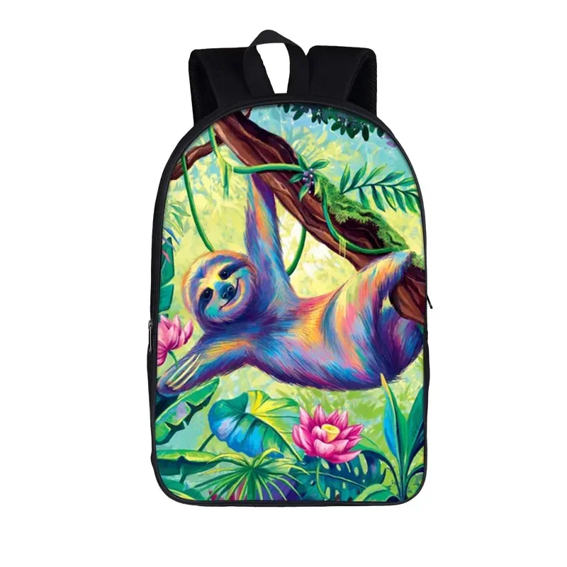 Bonito preguiça mochila crianças saco de escola para menino meninas mulheres mochila adolescente escola mochila crianças bookbag