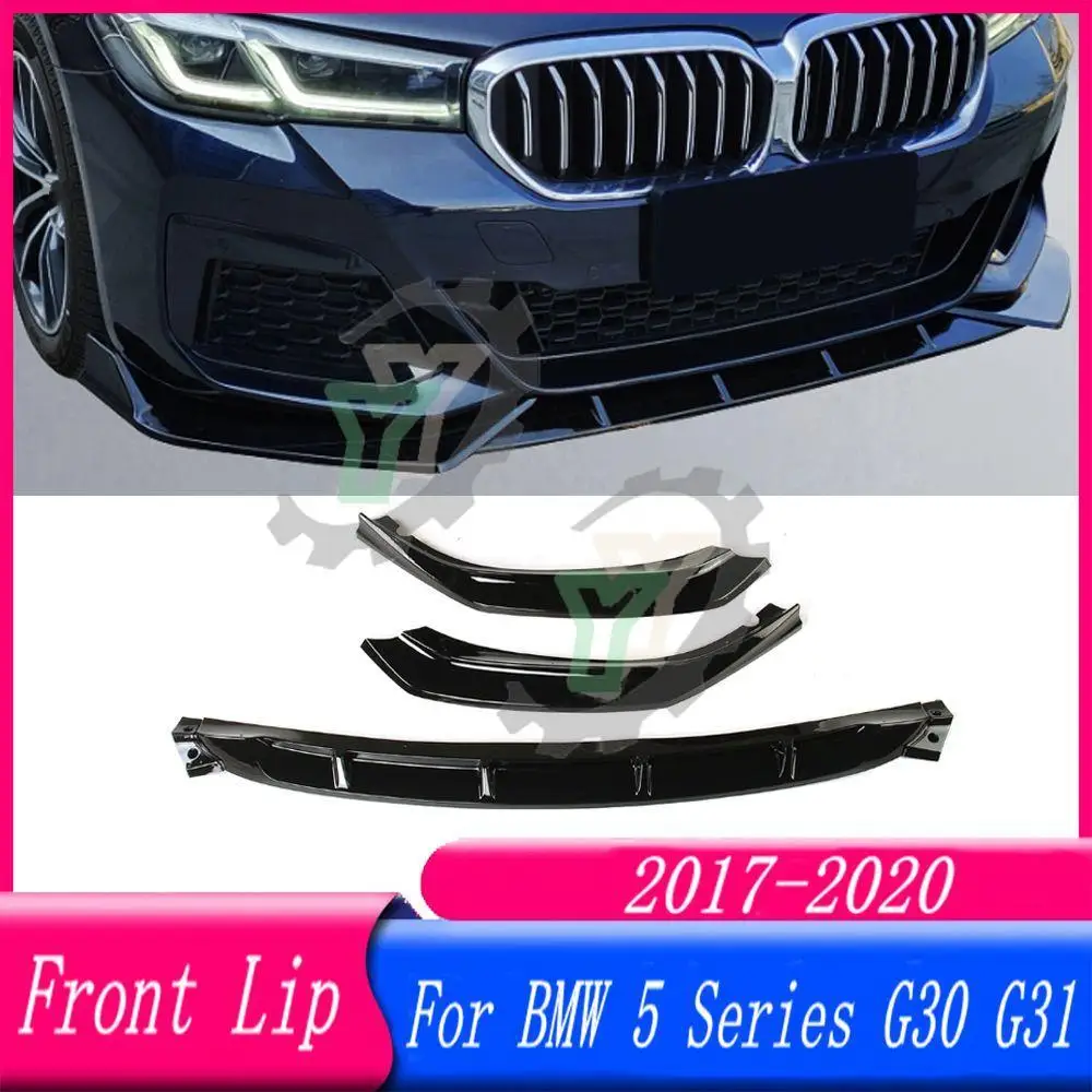 

Car Front Bumper Lip Spoiler Splitter Diffuser Detachable Body Kit Cover Guard For BMW 5 Series G30 G31 M Sport 2017 2018-2020