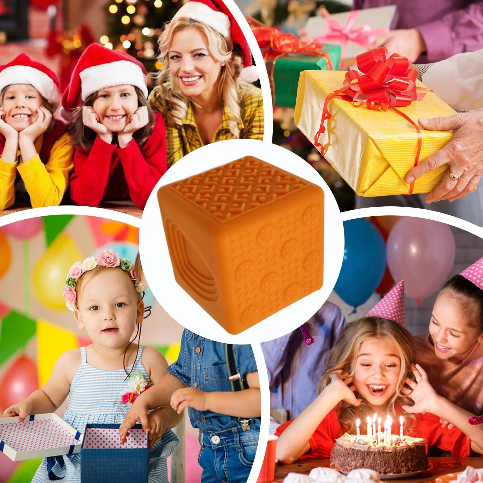 ของเล่นเสริมพัฒนาการรูปทรงลูกเต๋าหกด้าน ของเล่นเสริมพัฒนาการสำหรับเด็ก สำหรับเทศกาลคริสต์มาส อีสเตอร์ และงานวันเกิด