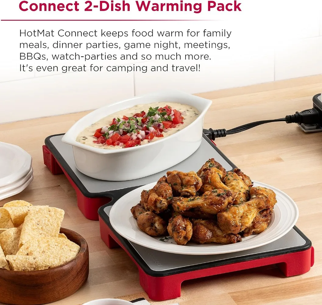 Food Warming Tray Electric Warming Tray with Silicone and Adjustable Temperature for Family Dinner Party and Buffet