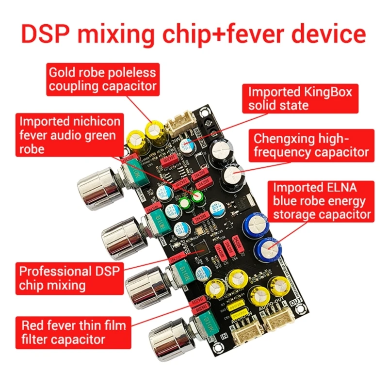 Digital Microphone Amplifier Board Karaoke Plate Preamplifier Reverberator Suite Component