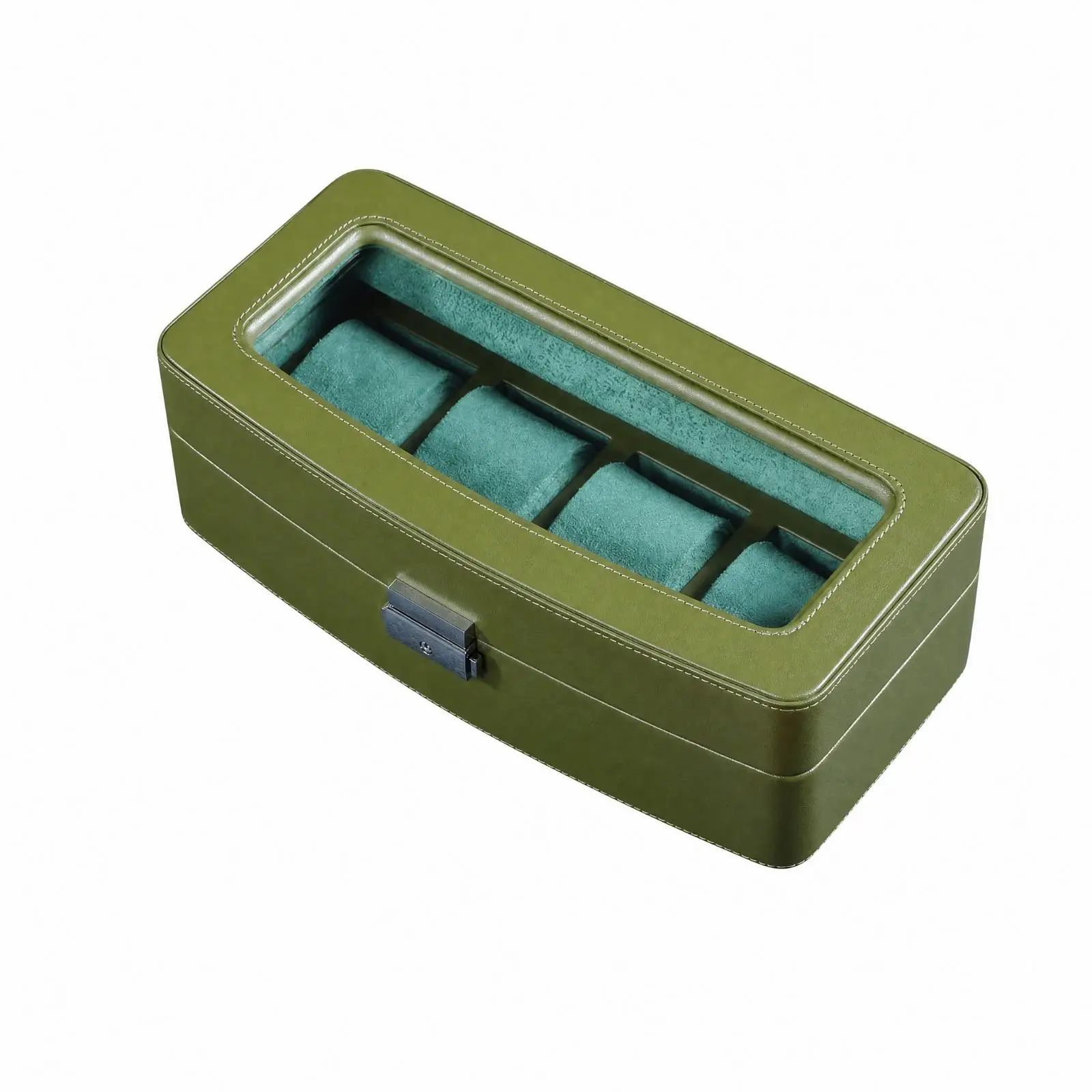 Multi Compartment Watch Storage Case with Sturdy Lock and Soft Interior for Daily Wear Watches