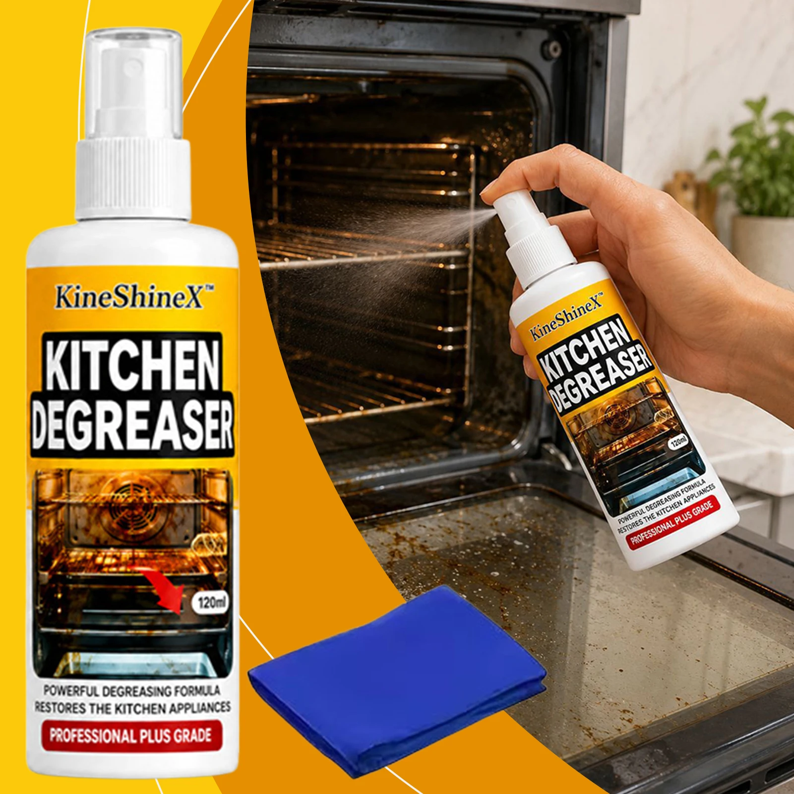 BBQ Grills Cleaner Spray 100g Heavy Duty Grills Grease Removal Spray Quickly Removes Food Grease All Purpose Household Cleaner
