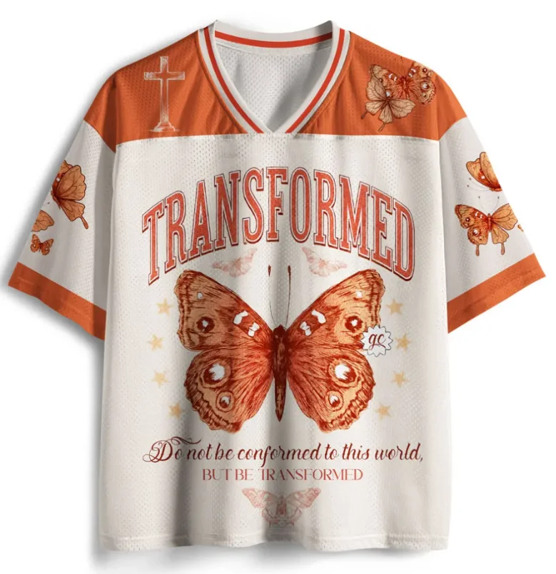 Christian Butterfly Print T-shirt, Bible Verses Should Not Be Assimilated, Cross Pattern, V-neck Retro Faith Casual Top