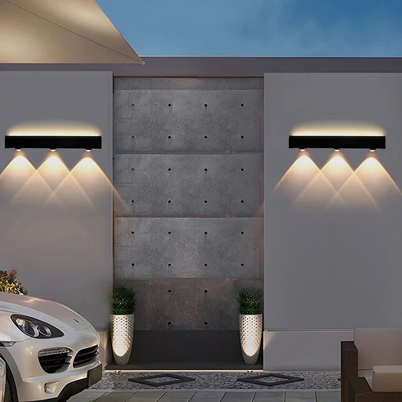 

Outdoor Wall Lamp with Internal Glow Backlight Villa Outdoor Courtyard Wall Washing Balcony Wall Small Hill Wall Lamp