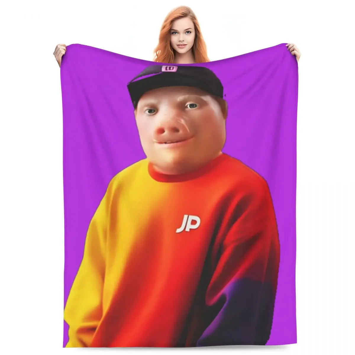 John Pork In Street Wear Blanket Flannel Sofa Throw Blanket Super Soft for Couch Bedding Office Throws Bedspread Quilt