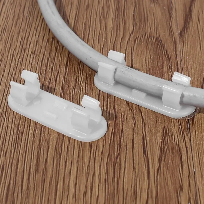 Cable Clips Organizer Drop Wire Holder Cord Management Self-Adhesive Desktop Cable Tidy Manager Fixed Clamp Wire Winder