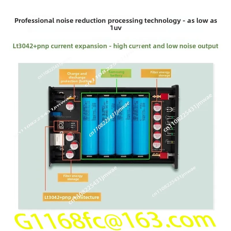 BATT Battery UV Level High-precision, Low-noise DC Regulated Linear Power Supply USB5V/DC12V