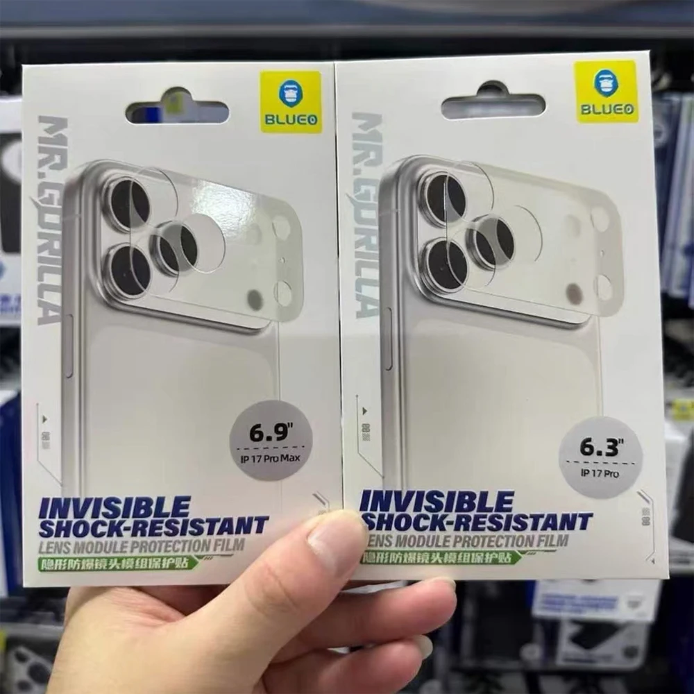 Blueo For 17 pro max invisible Shock Resistant Lens Module Protection Film,Tempered Glass Cover For iphone 17 pro,Anti-scratch