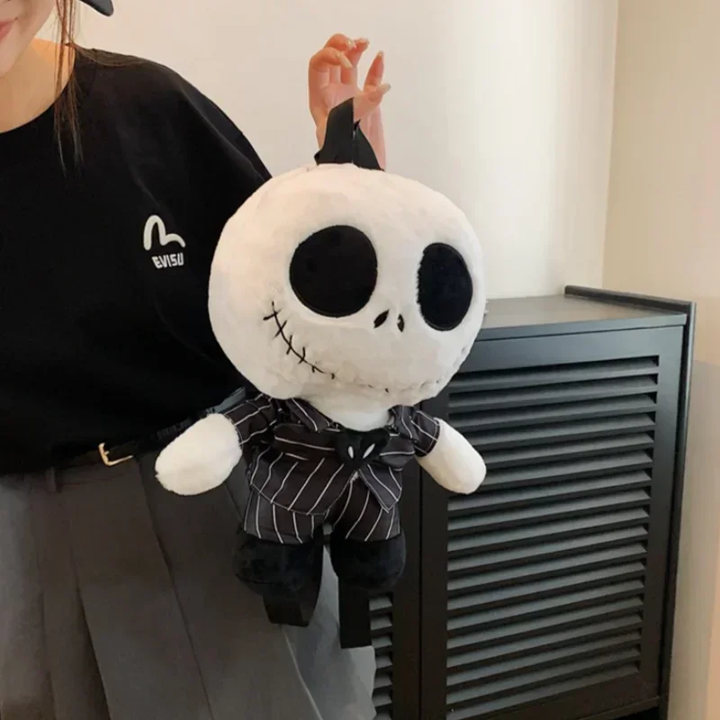 Jack Skellington peluche zaino per bambini The Nightmare Before Christmas Cartoon Doll Bag bambini Halloween Candy zaino regali