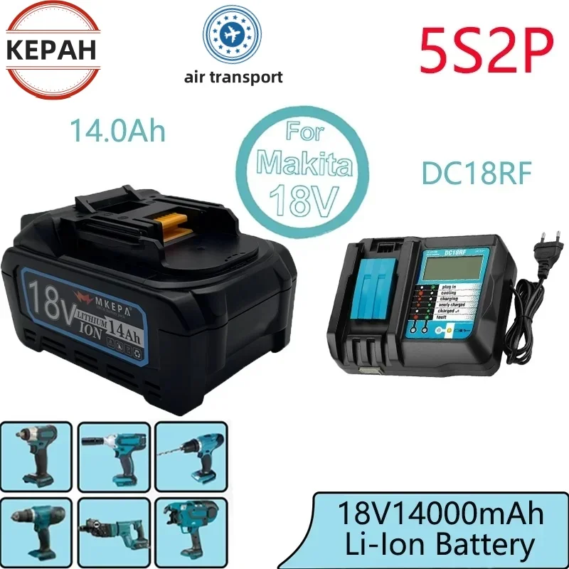 5S2P 14000mAh 21700 original makita18V BL1830 lithium-ion rechargeable power tool battery 21V BL1860 BL1850 BL1860B BL1840