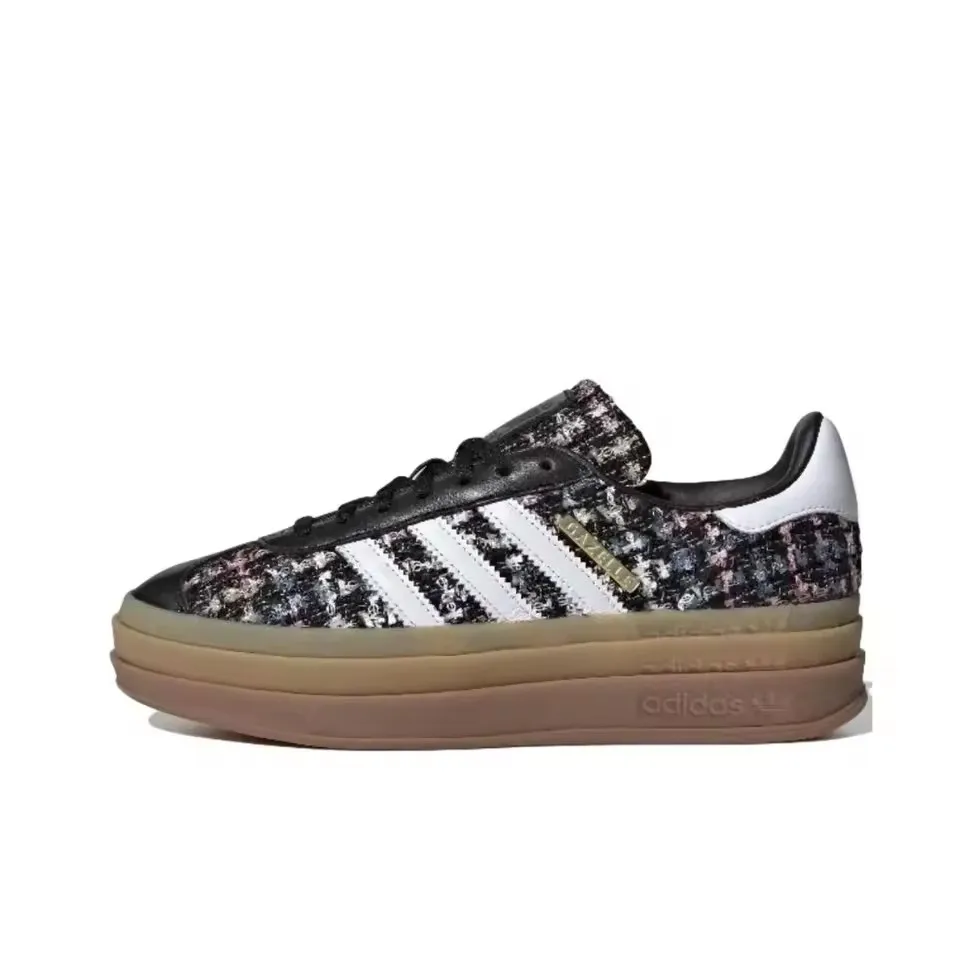 Adidas GAZELLE BOLD Women's Fashion Hundred Comfortable Low Top Board Shoes Wear-resistant Anti-slip Casual Shoes