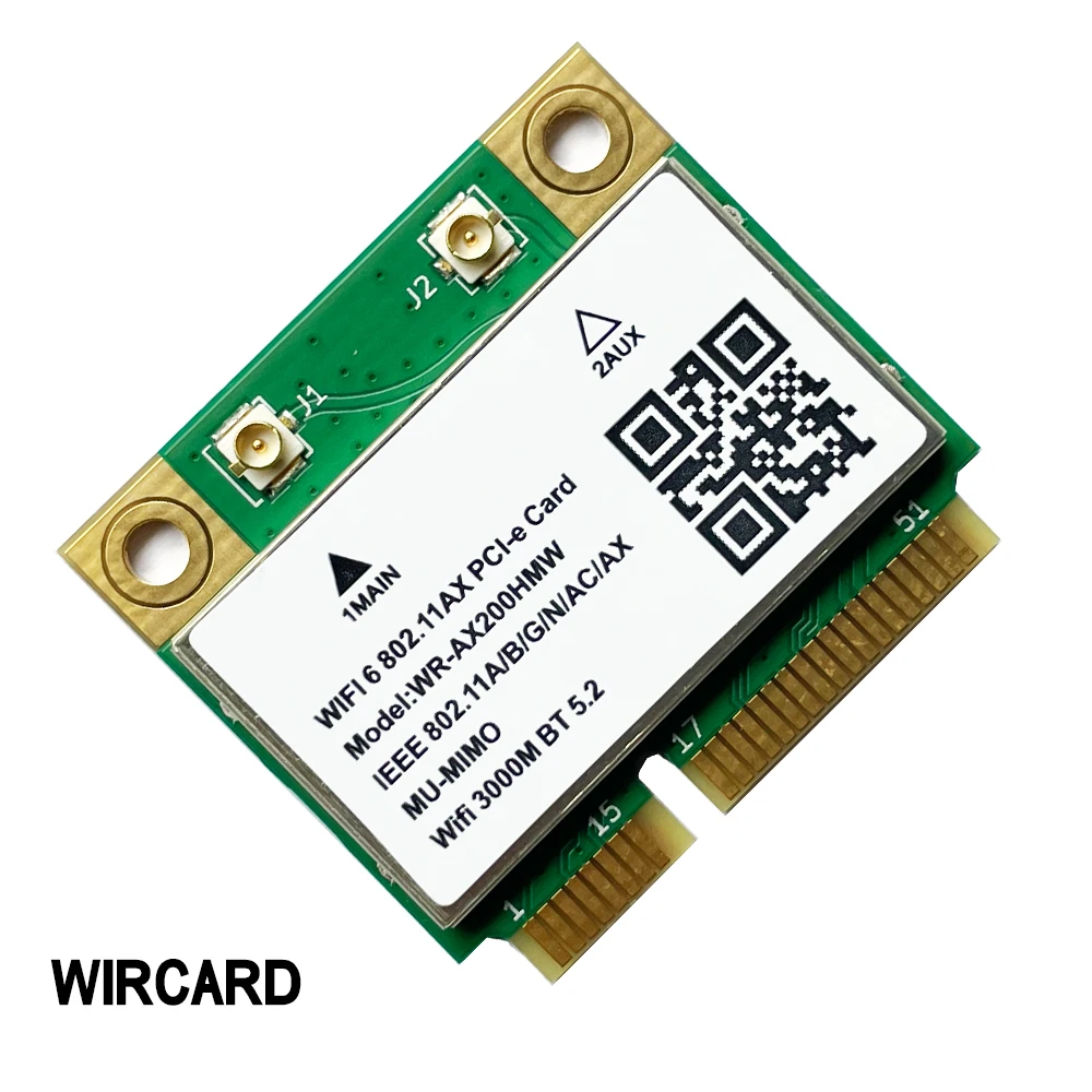 WIRCARD AX200HMW AX200 WIFI6 Module MINI PCIE 802.11ax 160Mhz Network Card WIFI Card For Laptop Win10