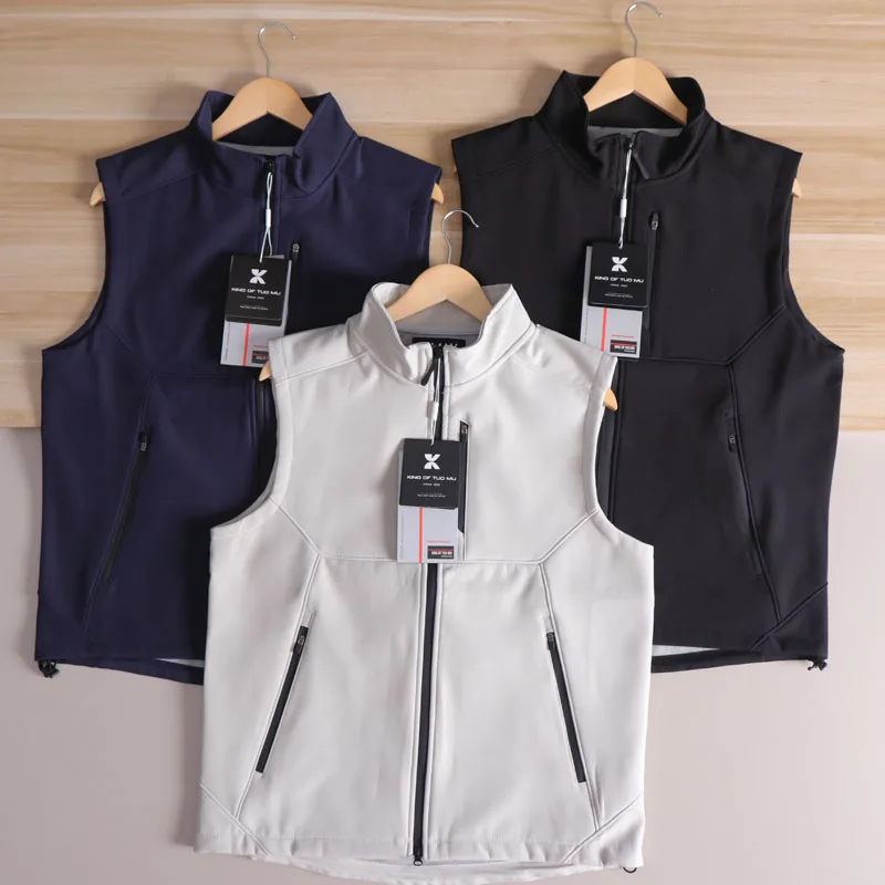 

Уличная мужская повседневная рабочая одежда, жилет, ветрозащитный, водонепроницаемый, с несколькими кеточками, воротник-стойка, осень-зима, Faion Ci Sle, на молнии