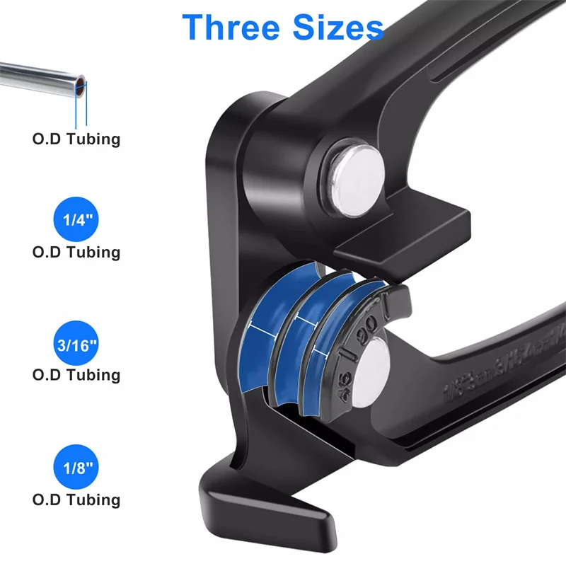 Piegatubi per tubi in rame, Piegatubi da 1/8 pollici, Utensile manuale per piegatubi per freni carburante 1/8 pollici 3/16 pollici 1/4 pollici, Piegatubi per tubi 3 in 1
