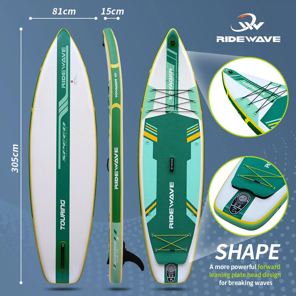 RIDEWAVE, gran oferta, Kayak de pesca inflable, tabla de sup, tabla de Paddle, tabla de surf, 10'6*32 "* 6" con paleta de bomba