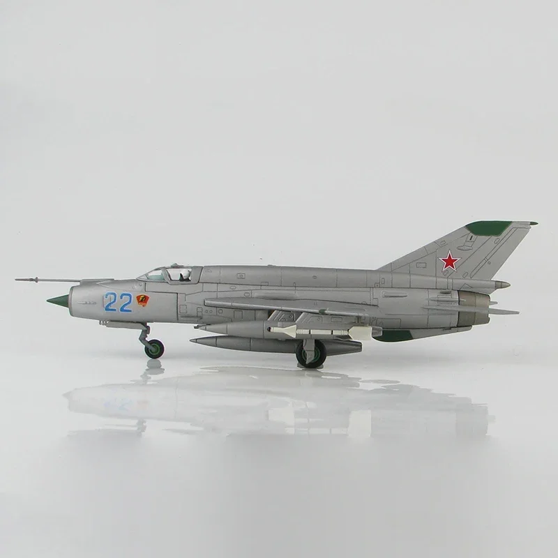 HA0195 1/72 Soviet Air Force MiG-21 Mig21 fighter MIG-21SMT Blue 22 Aircraft Model Adult Fans Collectible Souvenir Gift Display