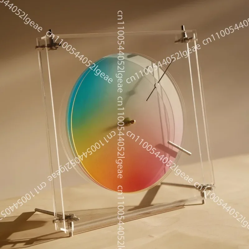 Suitable for life utensils, rainbow wall clock, silent clock, modern ins futuristic color change