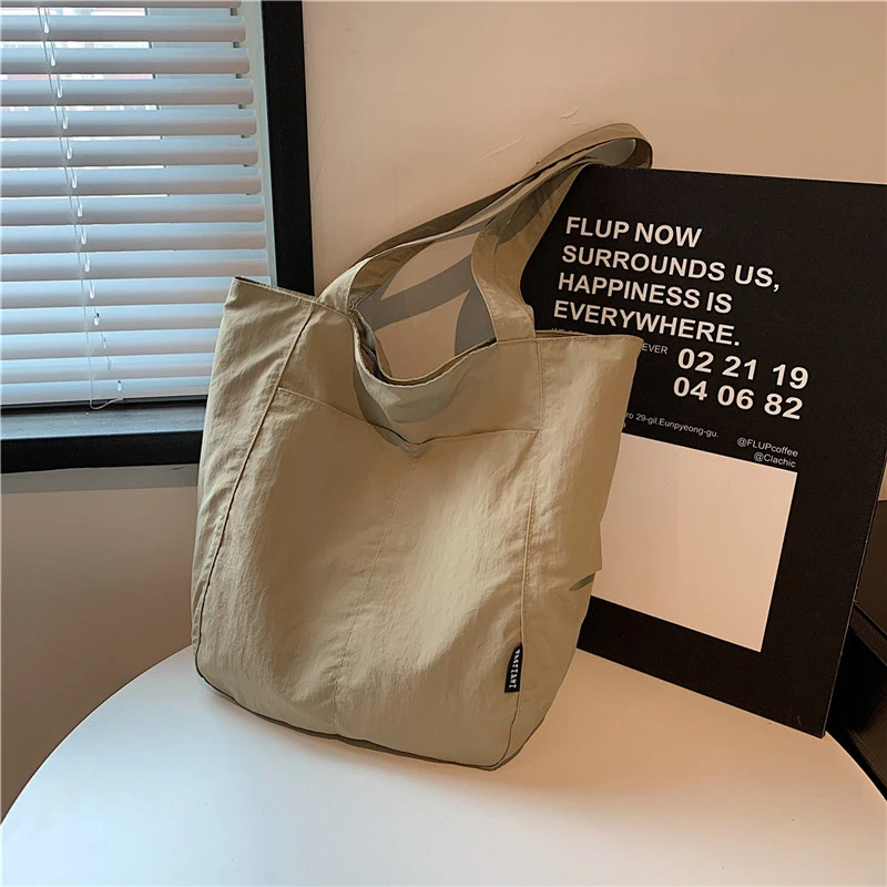 

2024 Solid Casual Canvas WOMEN Casual Tote Sell Like Hot Cakes High Quality Zipper SOFT Handbag Fashion Simple Shoulder Bags