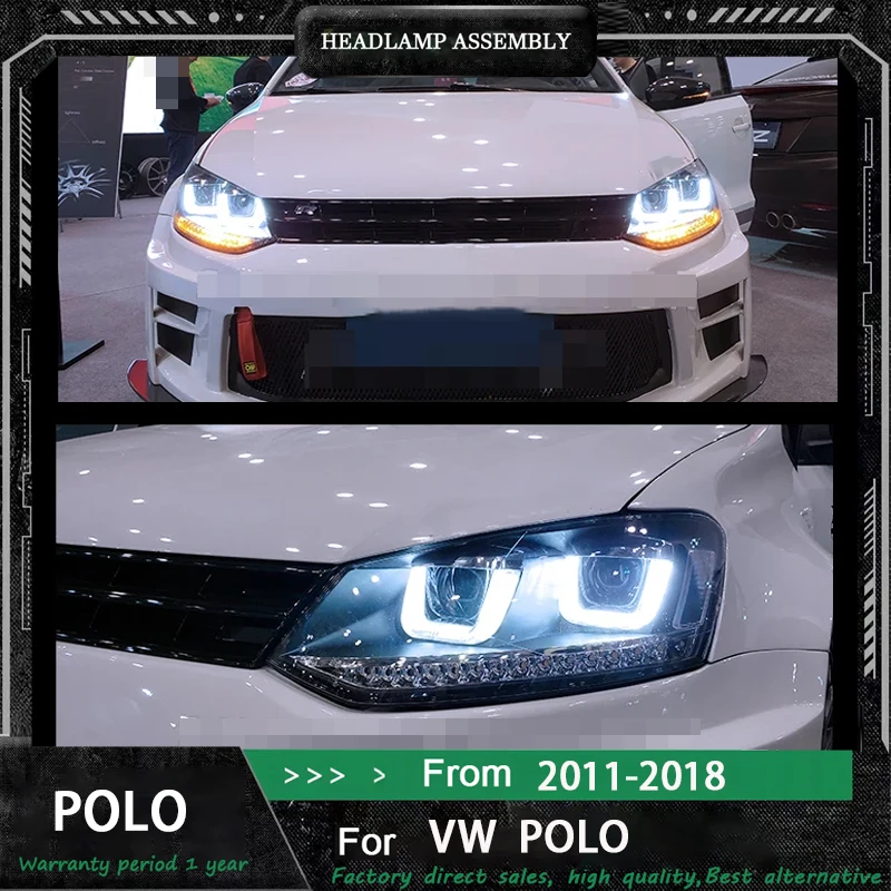 Car Styling for VW Polo Headlights Taillight 2011 2012 2013 2014-2018 LED Headlight DRL Hid Head Lamp Bi Xenon Beam Accessories