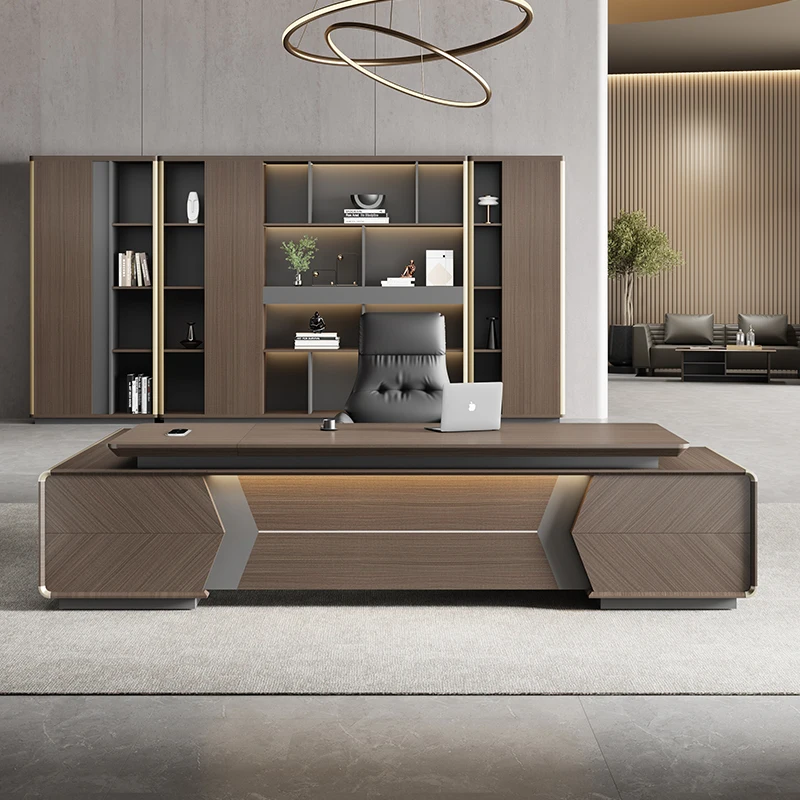 

Стол президента Стол Босса Простая современная высококачественная офисная мебель Стол Новая комбинация стола и стула китайского класса