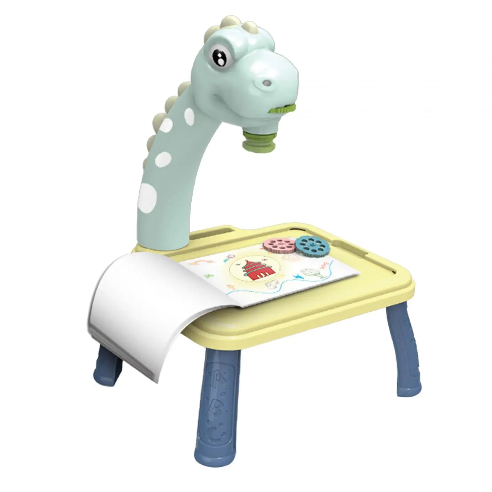 Kids Doodle Table Kits Tracing Painting Projector with 3 Slides Adjustable Drawing Board Toy for Children Age 3-4 Early Learning