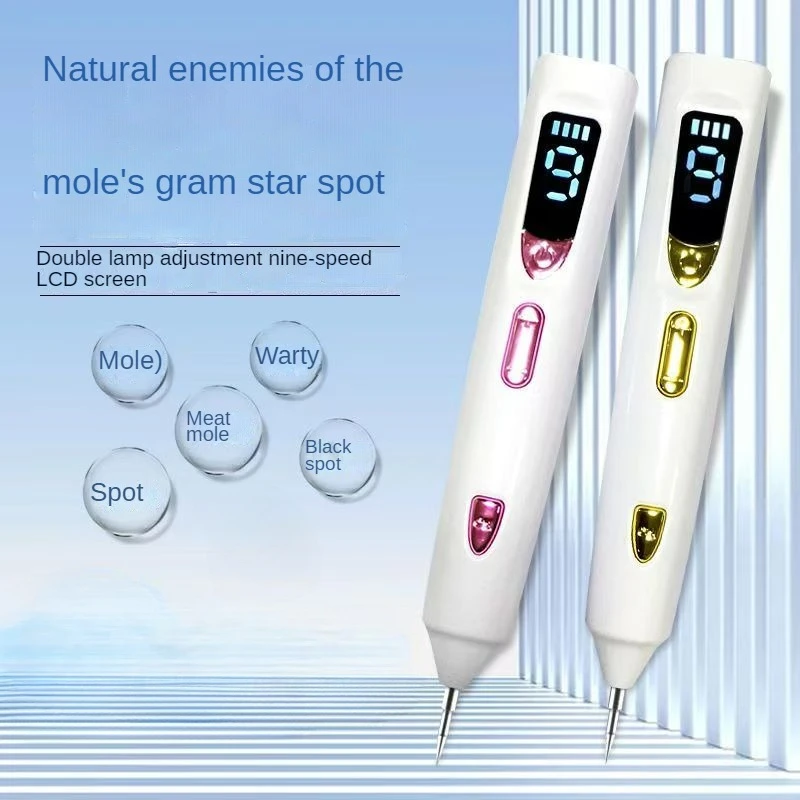 9 speed dual lamp facial freckle removal laser plasma beauty laser pen dark spot mole remover