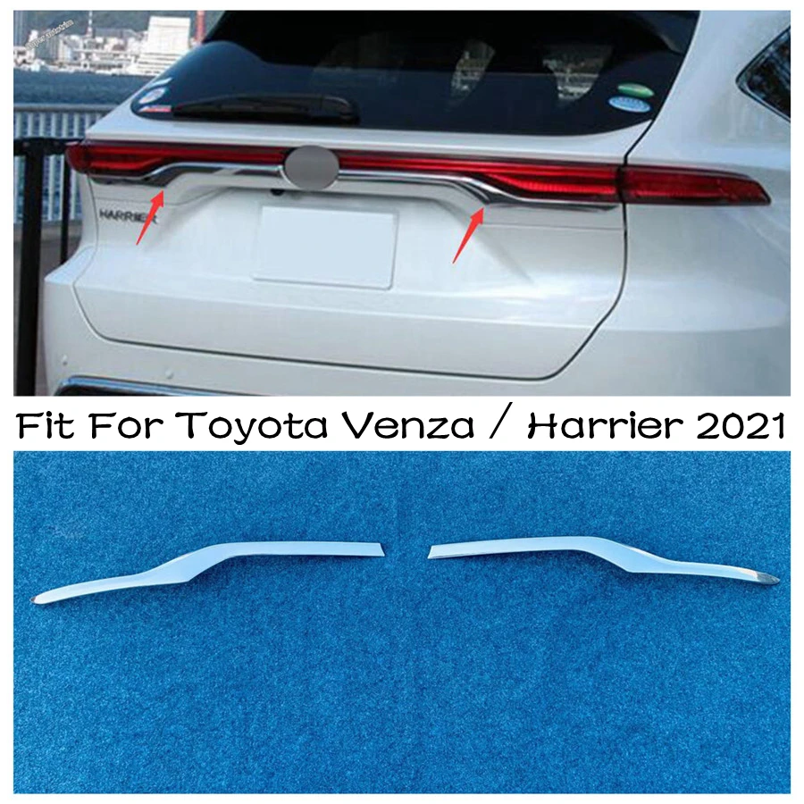 

Car Rear Trunk Tail Gate Door Strip Decoration Cover Trim For Toyota Venza / Harrier 2021 - 2024 ABS Chrome Accessories Exterior