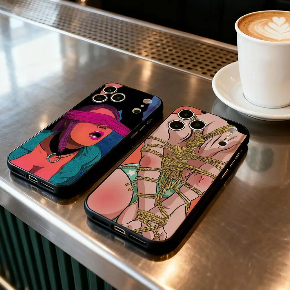 

Hot Girls Bikini Sexy Phone Case For iPhone 17 Air 16 16e Plus Pro MAX15 14 13 12 11 xr 7 8 6 se XSmax Soft black case