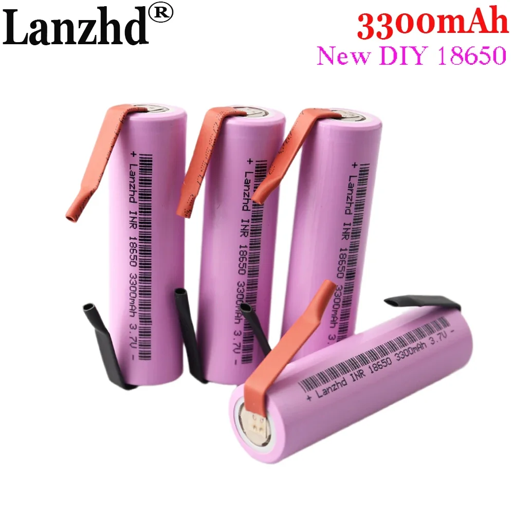 20 pcs NEW 3.7V Battery 18650 Nickel Lithium Li Ion 3300mAh 17A Batteries For DIY 24V 36V 48V Scooter Battery pack welding