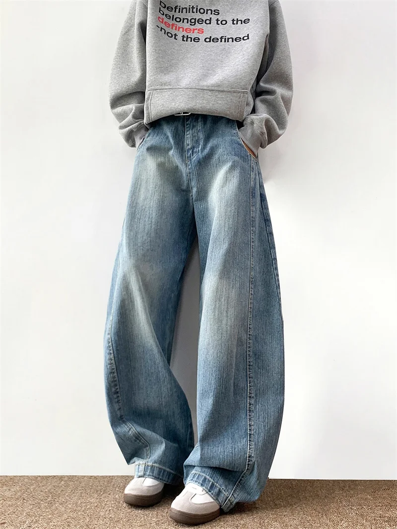 

Мужские прямые джинсы Cleanfit American Retro Sle, зима-осень, износостойкие повседневные брюки с деталями ножа