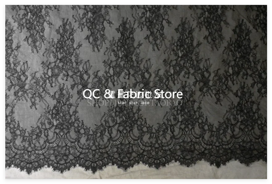 Off white wedding lace Thin and soft eyelash lace fabric 1.5x3 meters/piece sewing for women gowns NEW