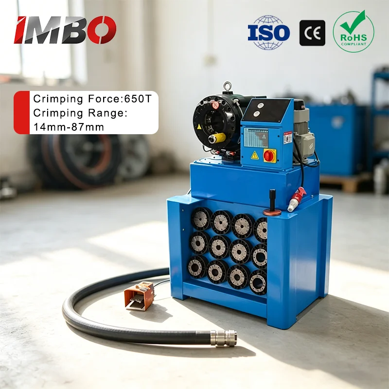 IMBO High-pressure automatic hydraulic system Portable Excavator Hydraulic Hose Crimping Machine Rubber Product Making Machinery