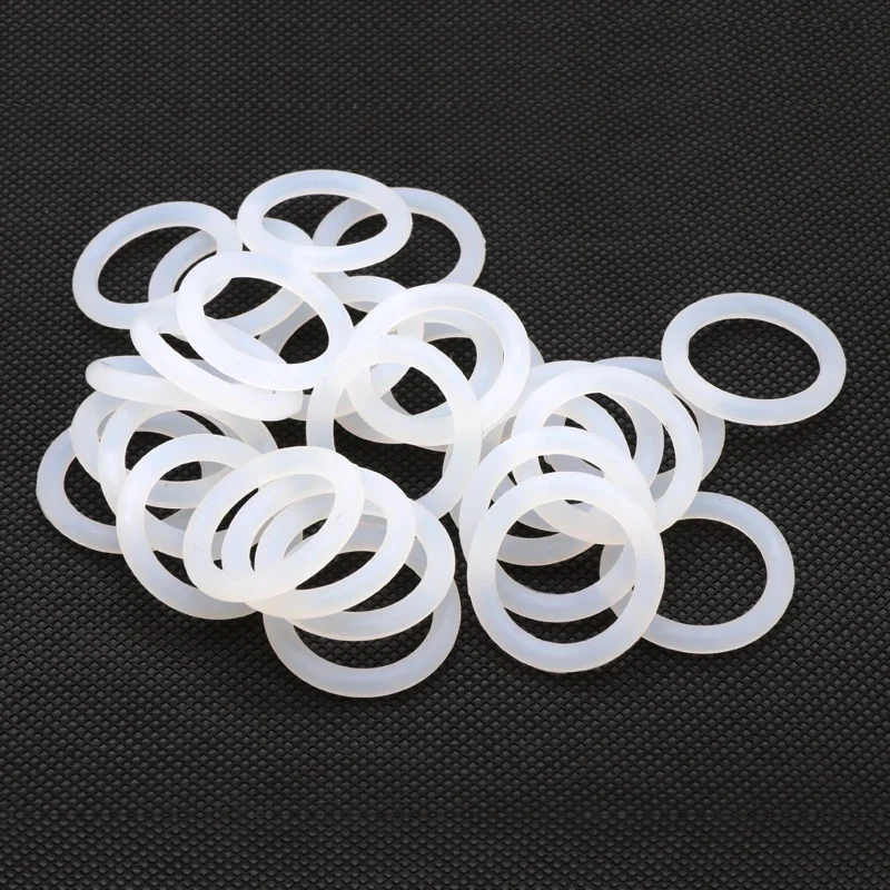 10pcs White O Ring Gasket CS 3mm OD 10 ~ 100mm Silicone Food Grade  o-rings silicon ring high temperature gasket