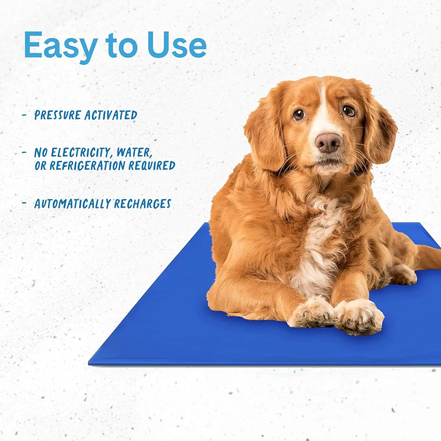 Green Pet Shop  Gel Mat, Med - Self-Cooling for Pets 0-25lbs, Safe, No Refrig, Home/Travel.