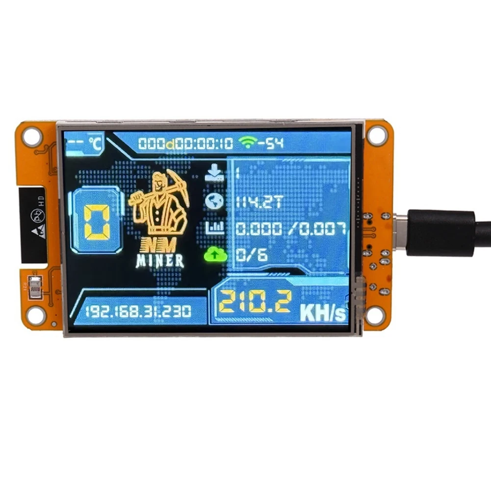 

NMMiner NerdMiner 235KH/S Harshrate Bitcoin Crypto Solo Lottery Miner 2.8 Inch Smart Display Upgraded NerdMiner