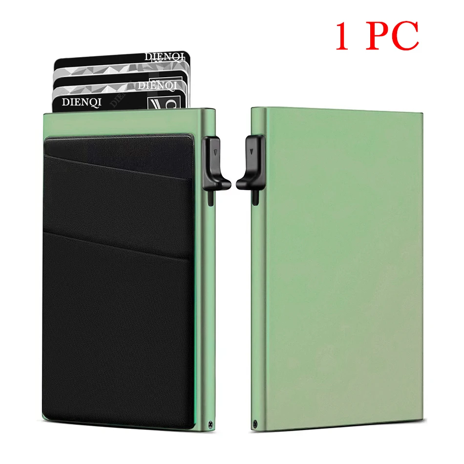 Anti-diefstal kaartenbeschermers Kaarthouder Minimalistische slimme portemonnee RFID-bescherming Aluminium metalen doos Kaarthouder Case Porte Carte