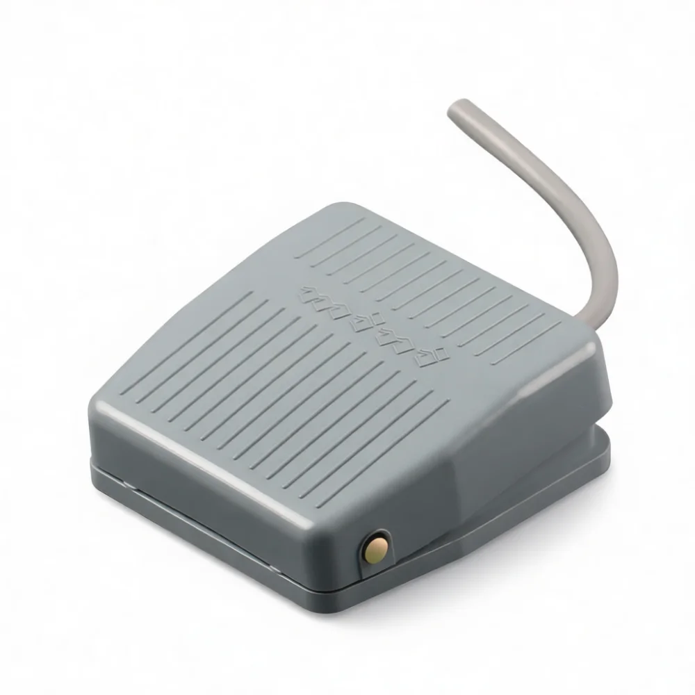 Dual Foot Pedal Switch TFS 201 Aluminum Housing Industrial Machine Tool Control Durable Hands Free Power Device