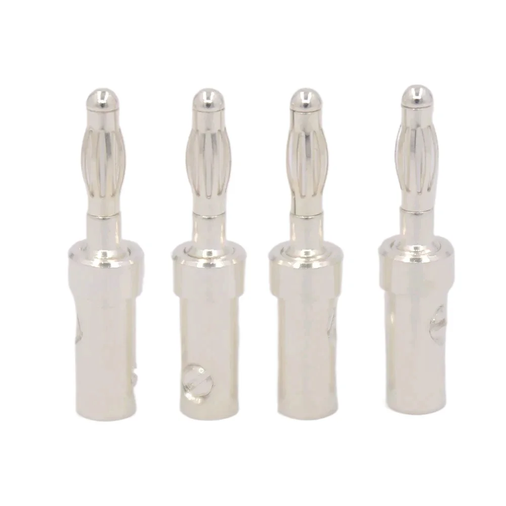 

Preffair BA1416 High-end Audio Cable Banana Plugs Silver Plated Banana Plug Connector for Speaker Cable Wire