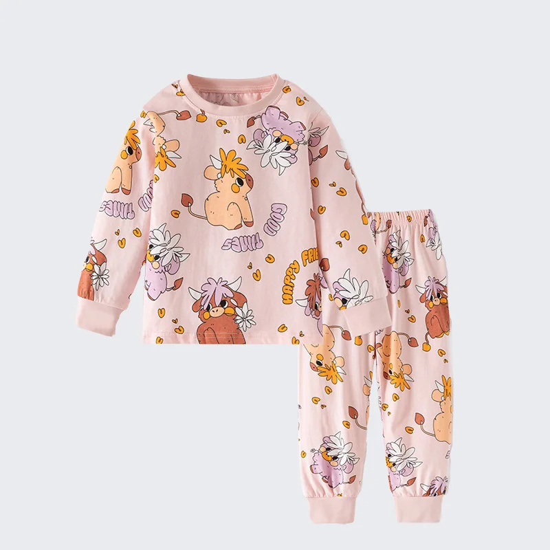 

Children's Thermal Set Boys and Girls Pajamas Girls' Long Johns Tops Children's Warm and Comfortable Set