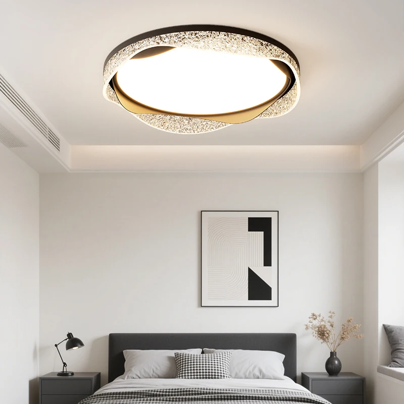 Nordic Style Ice Crack Ceiling Light Modern Luxury Led Fan Ceiling Lamp For Living Room Bedroom Study Room Indoor Lighting Decor