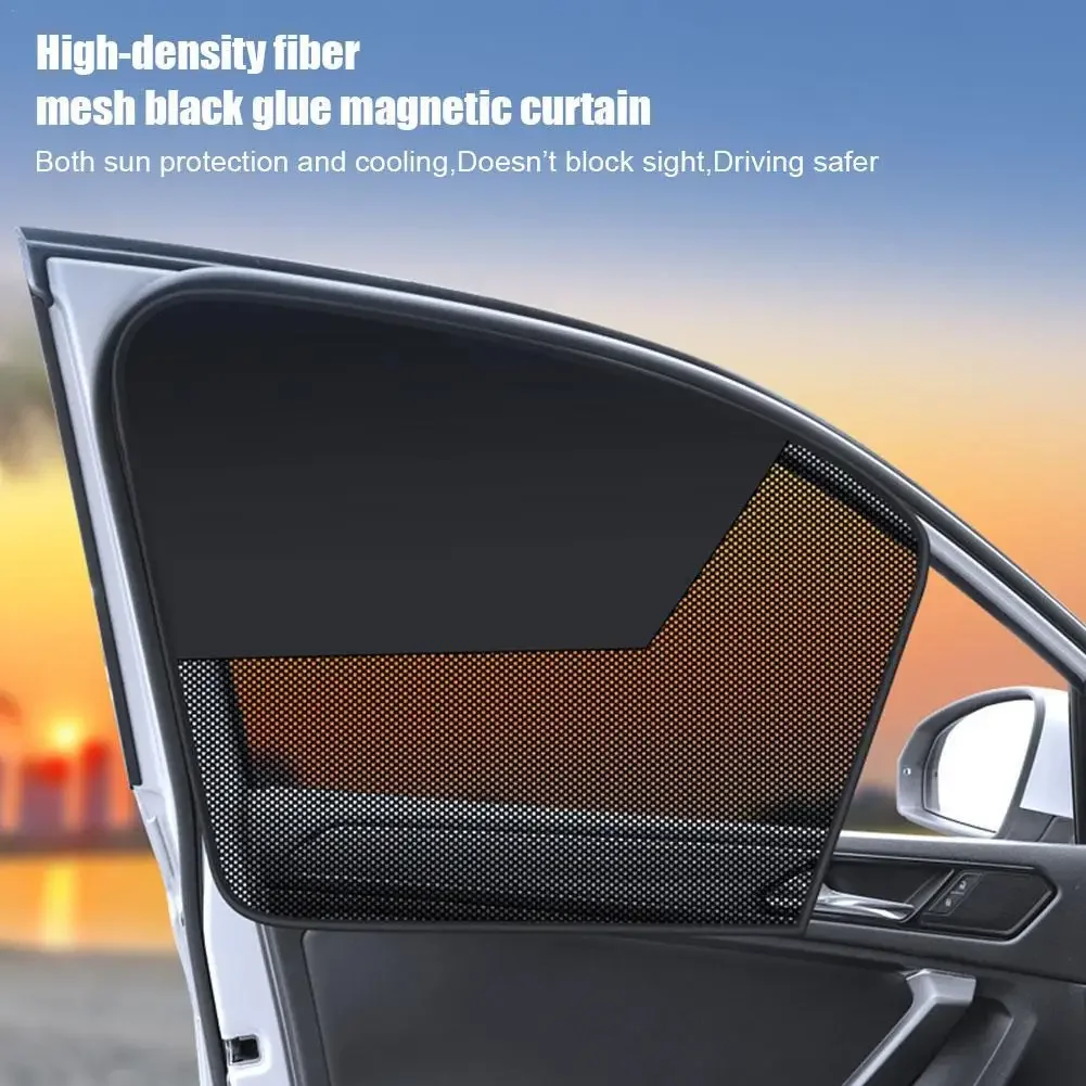Car Window Sunshade Magnetic Breathable Mosquito Net For Baby Sun Shade Front Rear Side Window Sun UV Protection Car Accessories