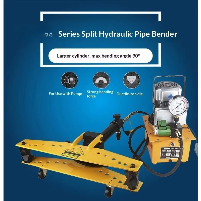 Split Type Electric Hydraulic Pipe Bender 1 2 3 4 5 Inch For Galvanized Pipe Seamless Steel Tube Round Pipe Bending Machine