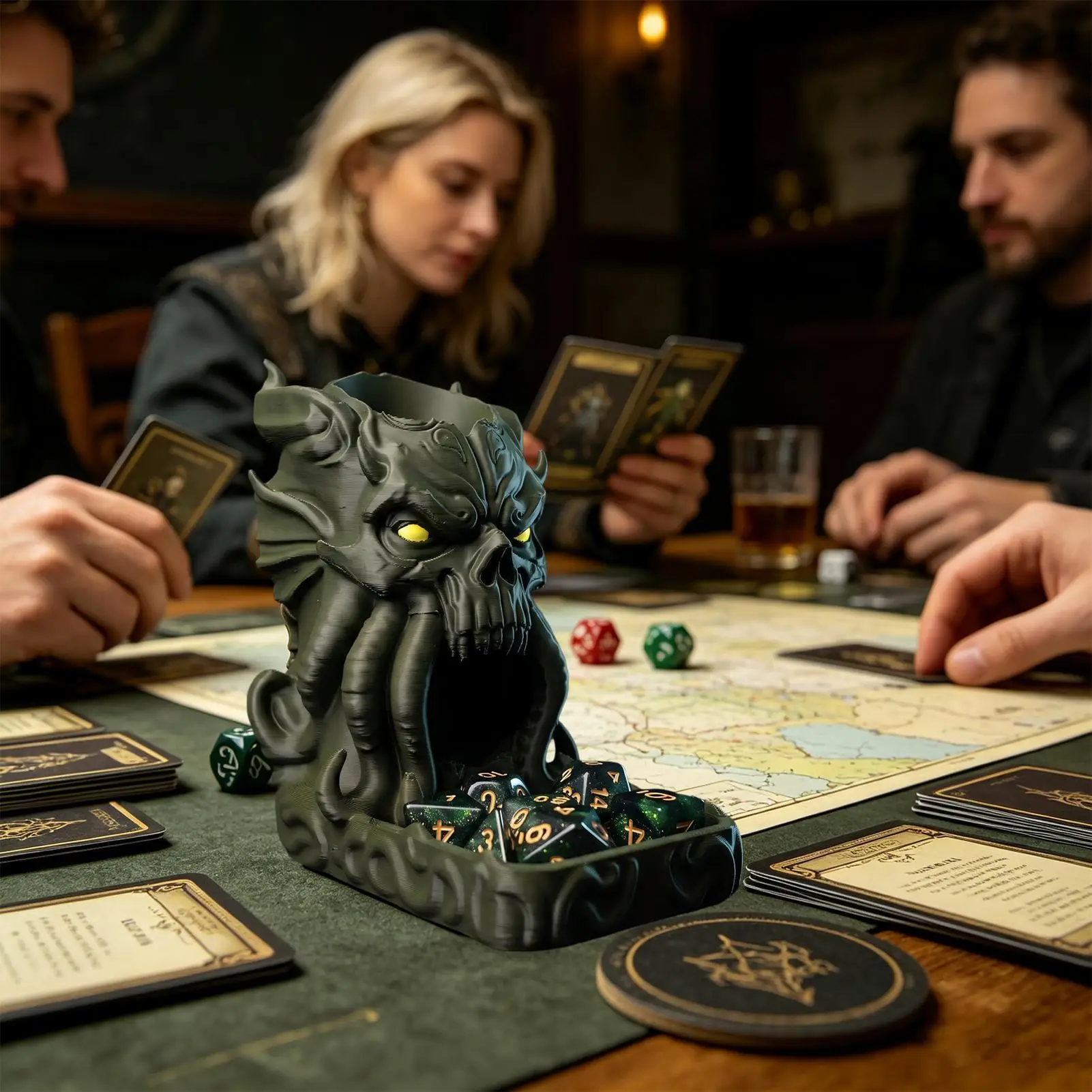 3D Printed Fantasy Dice Tower Tabletop RPG Dice Roller with Castle Design Unique Gift for Board Gamers Dungeon Masters Collector