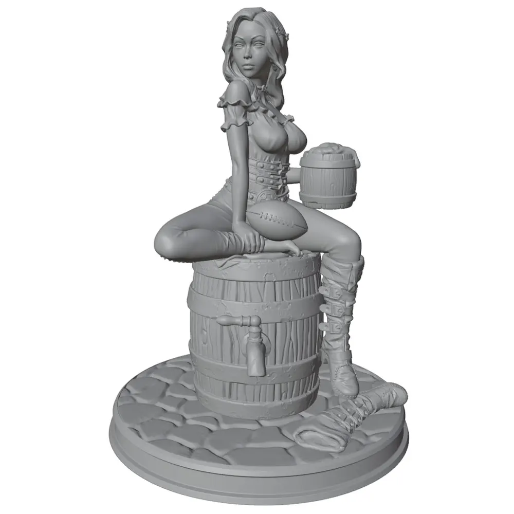 Figura resina mujer rugby 1/24 kit modelo sin pintar para coleccionismo - imagen 2